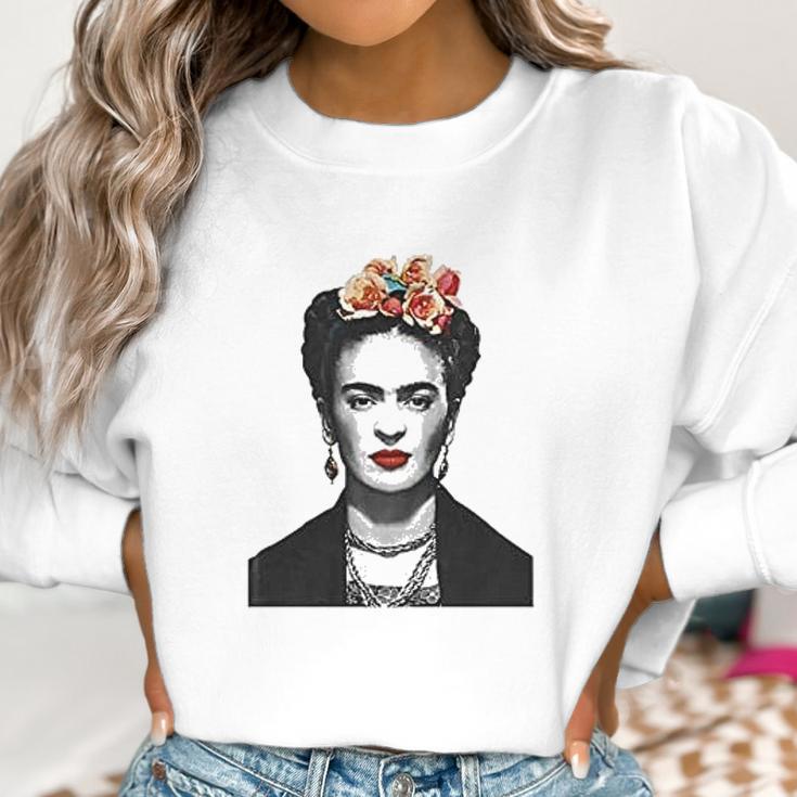 Frida Kahlo With Flowers Poster Artwork Women Sweatshirt Gifts for Women