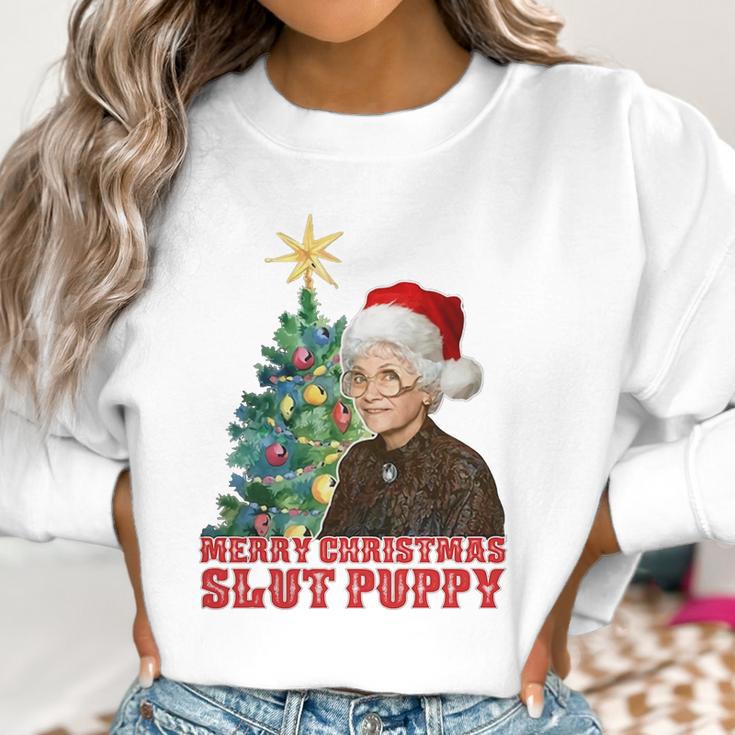 Golden Girls Sophia Merry Christmas Slut Puppy Hoodie Women Sweatshirt Gifts for Women