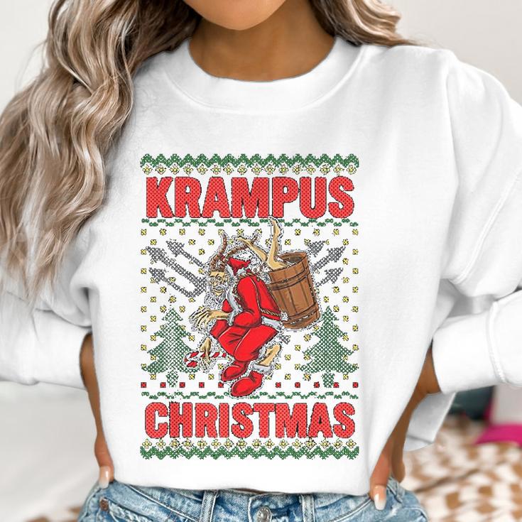 Krampus Christmas Ugly Pattern Gift Women Sweatshirt Gifts for Women