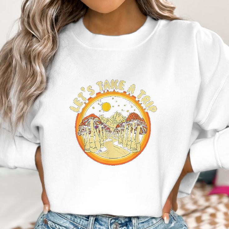 Magic Mushroom Trippy Hippie Women Sweatshirt Gifts for Women