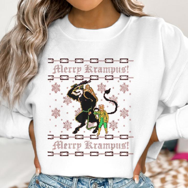 Merry Krampus Funny Ugly Christmas Women Sweatshirt Gifts for Women