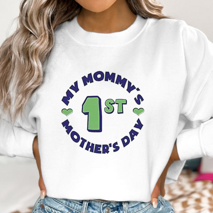 My Mommys 1St Mothers Day Round Women Sweatshirt Gifts for Women