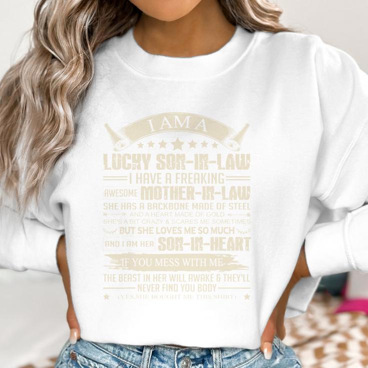 Mother In Law Lucky Son In Law Of Awesome Mother In Law Women Sweatshirt Gifts for Women