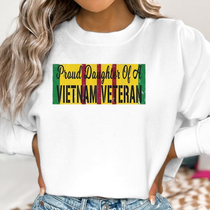 Proud Daughter Of A Vietnam Veteran Us War Service Ribbon Women Sweatshirt Gifts for Women