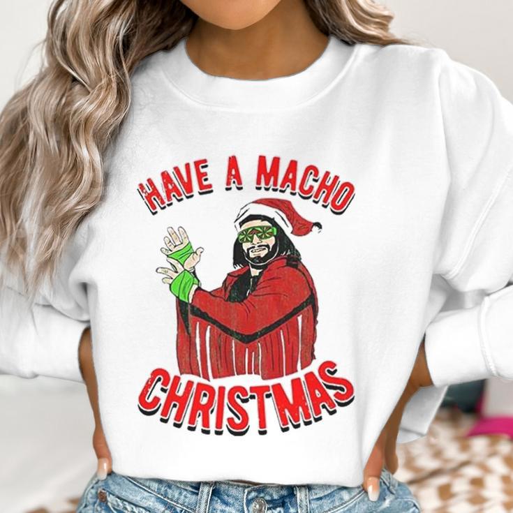 Randy Macho Man Savage Have A Macho Christmas Graphic Women Sweatshirt Gifts for Women