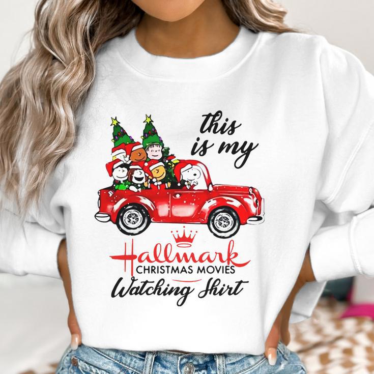 Snoopy Hallmark Christmas Movie Watching Women Sweatshirt Gifts for Women