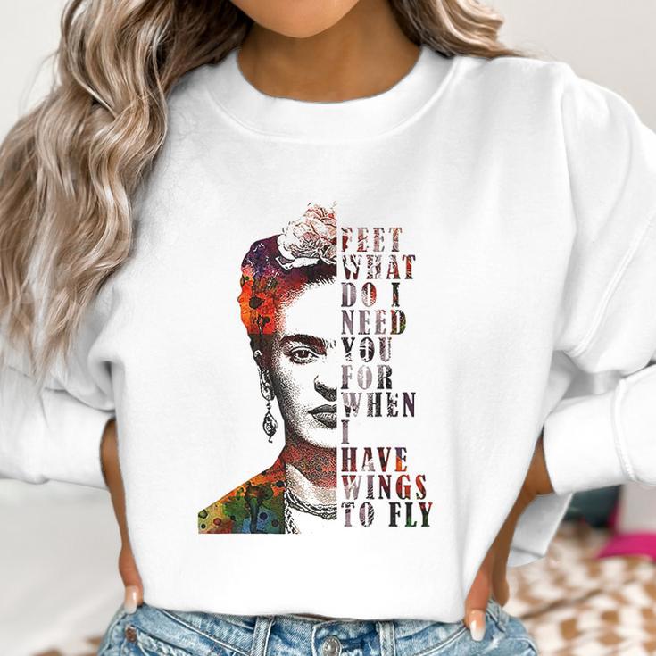 I Have Wing To Fly Frida Kahlo Women Empowerment Inspiring Women Sweatshirt Gifts for Women