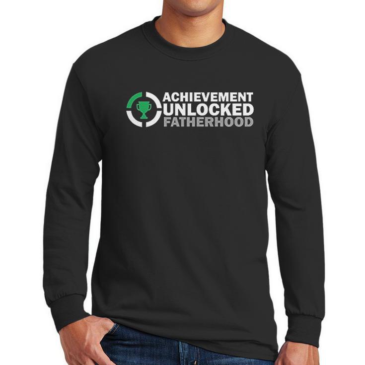 Achievement Unlocked Fatherhood And New Character Men Long Sleeve Tshirt