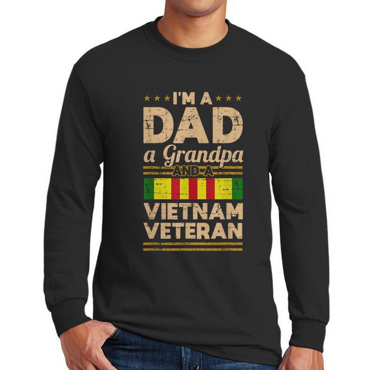 The Best Gift For Dad Grandpa Vietnam Veteran Vintage Shirt Mens Gift Men Long Sleeve Tshirt