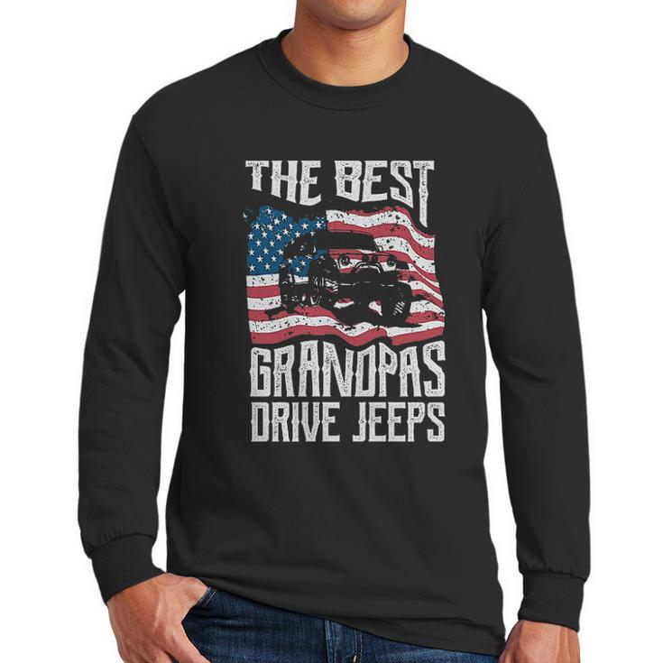 Best Grandpa Drivie Jeep Vintage New Design Men Long Sleeve Tshirt