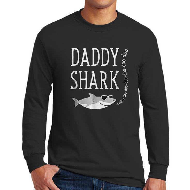 Cool Daddy Shark Men Long Sleeve Tshirt