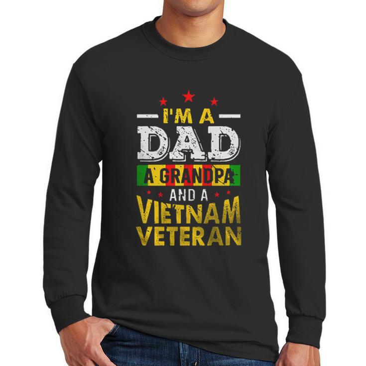 I Am A Dad And A Vietnam Veteran Enjoyable Gift 2022 Men Long Sleeve Tshirt