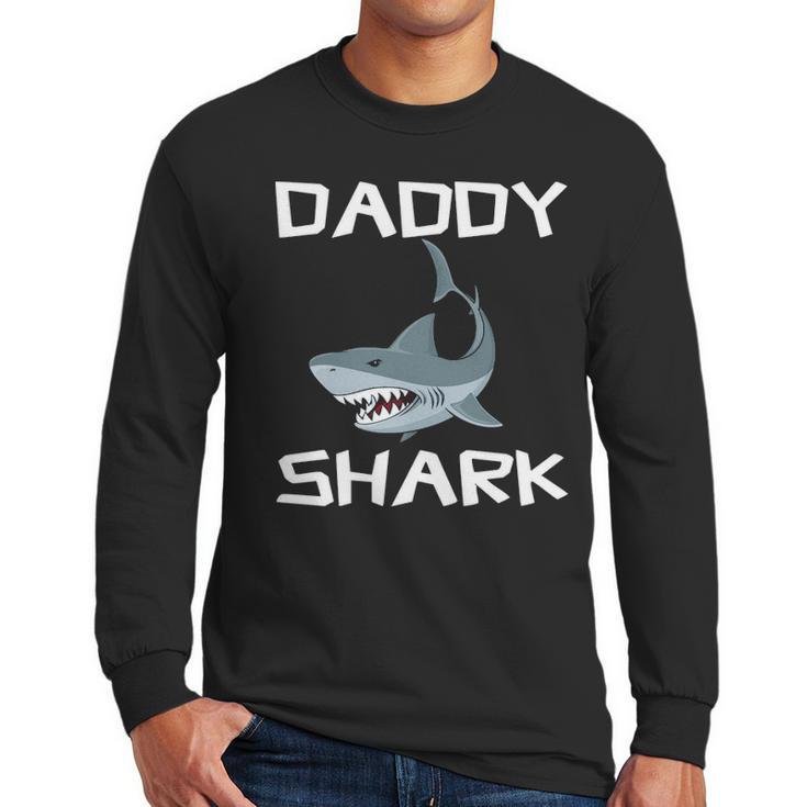 Daddy Gift   Daddy Shark Men Long Sleeve Tshirt