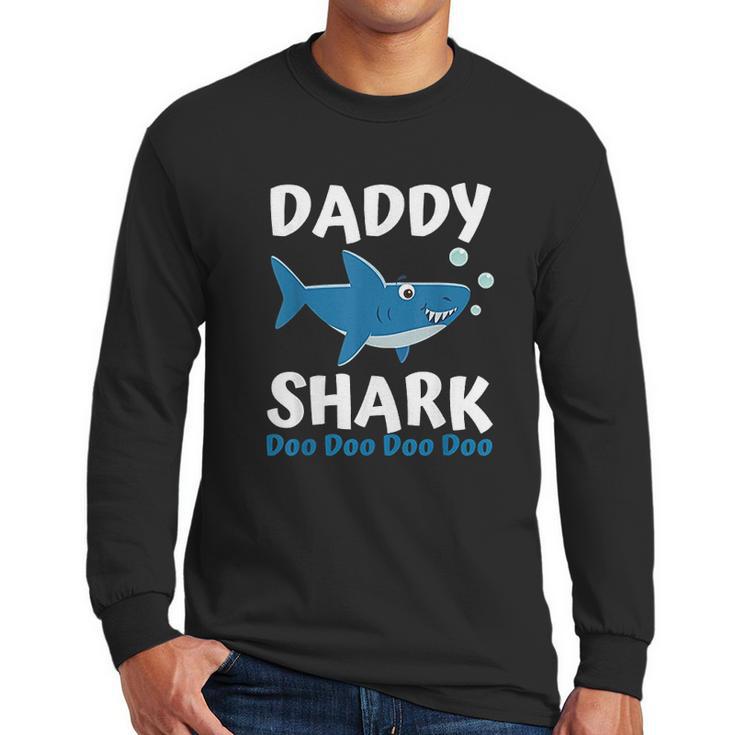 Daddy Shark Doo Doo Matching Family Shark Set Men Long Sleeve Tshirt