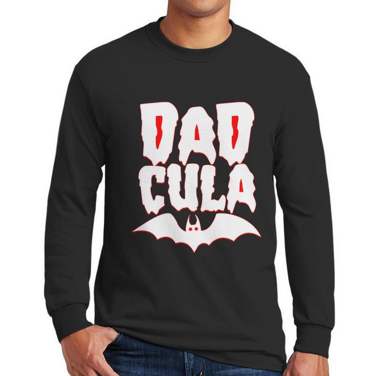 Funny Halloween Cute Halloween Dadcula Dracula Men Long Sleeve Tshirt