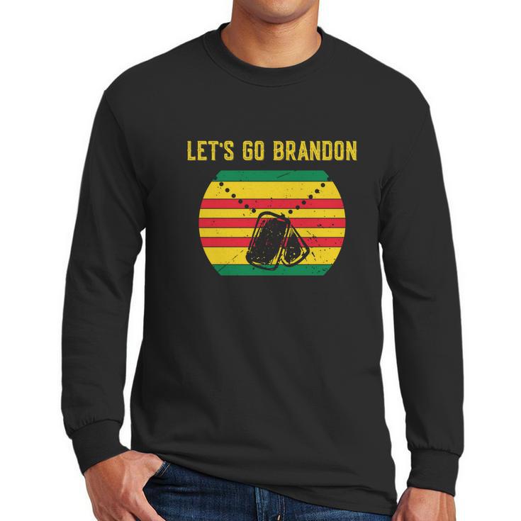 Lets Go Brandon Funny Conservative Anti Biden Vietnam Veteran Graphic Design Printed Casual Daily Basic Men Long Sleeve Tshirt