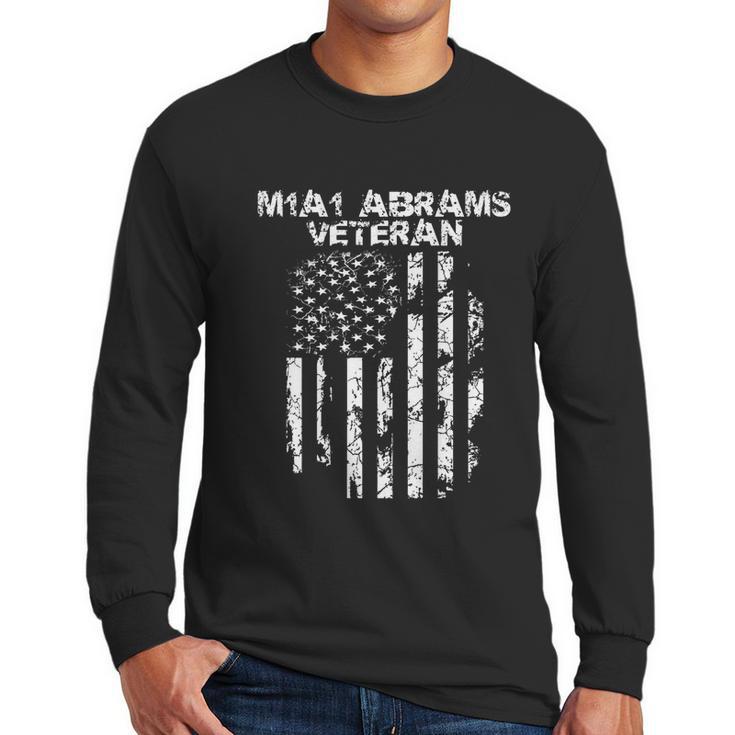 M1a1 Abrams Tank Veteran Graphic Design Printed Casual Daily Basic Men Long Sleeve Tshirt