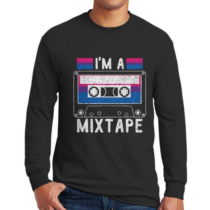 Im A Mixtape Bi Sexual Flag Supporter Lgbt Merchandise Graphic Design Printed Casual Daily Basic Men Long Sleeve Tshirt