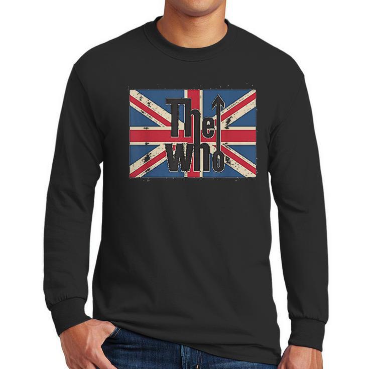 The Who Official Union Jack Flag Logo Men Long Sleeve Tshirt