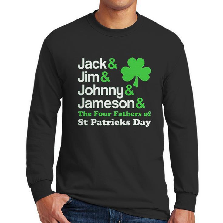 St Patricks Jack Jim Johnny Jameson The Four Fathers Men Long Sleeve Tshirt