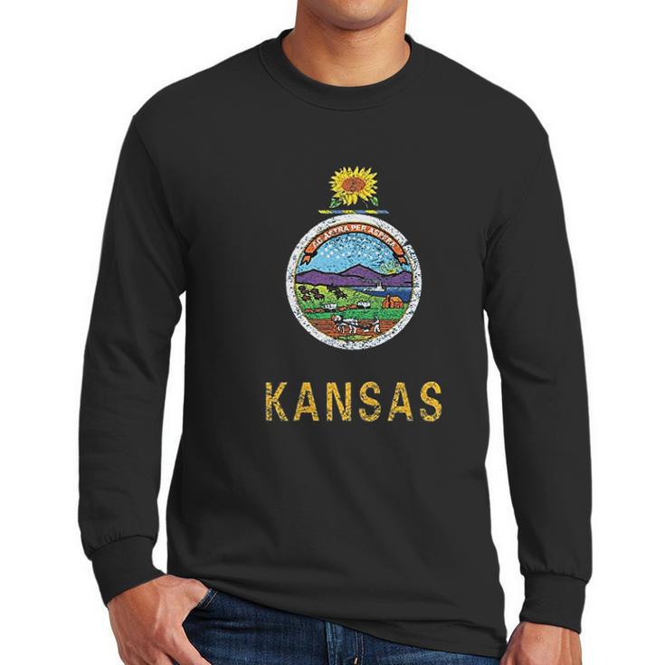 Ugp Campus Apparel State Flag Basic Cotton Men Long Sleeve Tshirt