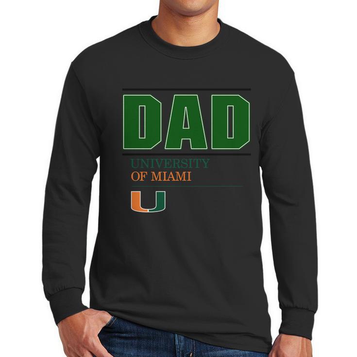 University Of Miami Proud Dad Parents Day 2020 Men Long Sleeve Tshirt