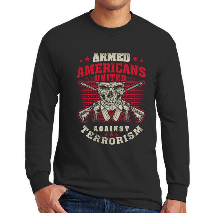 Veteran Patriot Against Terrorism Graphic Design Printed Casual Daily Basic Men Long Sleeve Tshirt