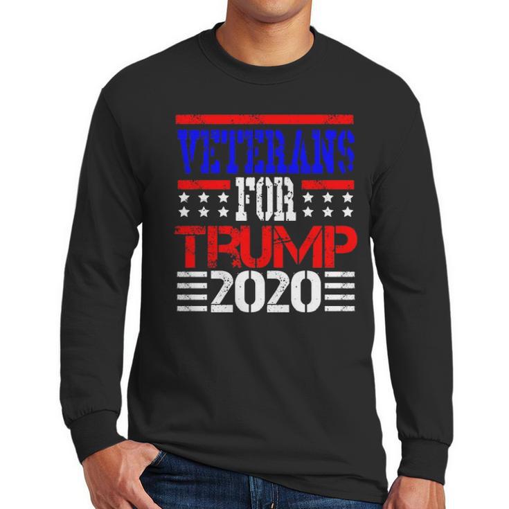 Veterans For Trump 2020 Vets Presidential Election Men Long Sleeve Tshirt