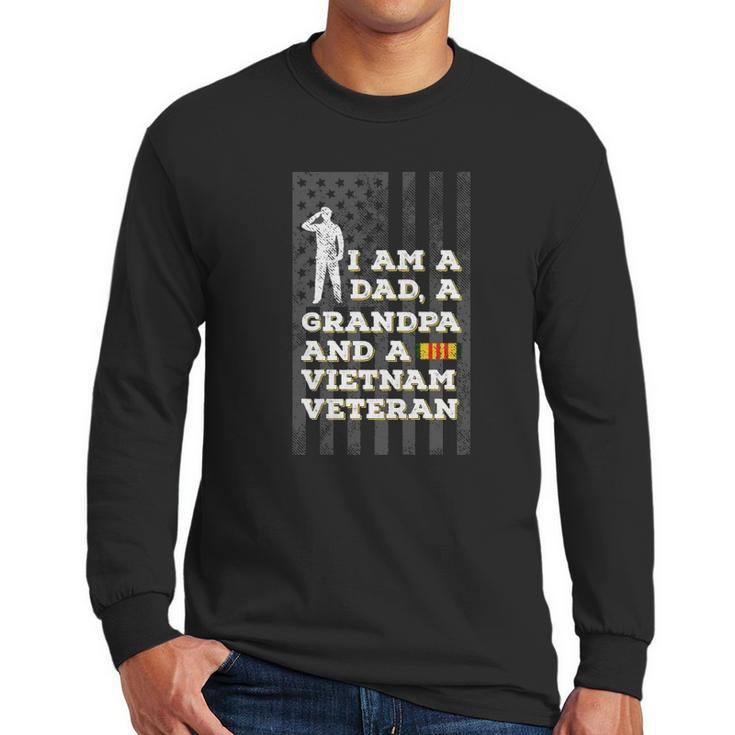 Vietnam Veteran  For Grandpa Men Long Sleeve Tshirt