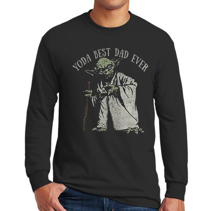 Yoda Best Dad Ever Funny Shirt Men Long Sleeve Tshirt