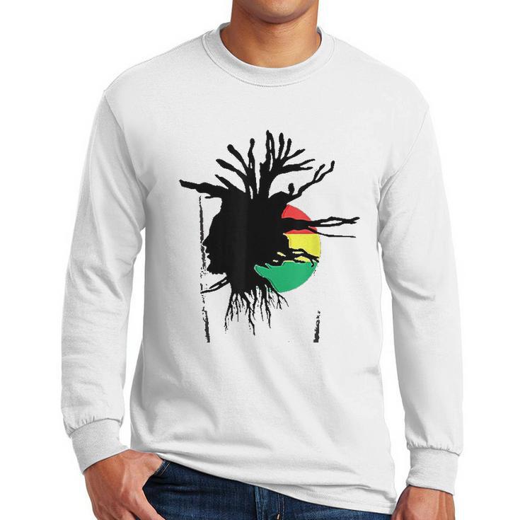 Dreads Ethiopian Flag Men Long Sleeve Tshirt