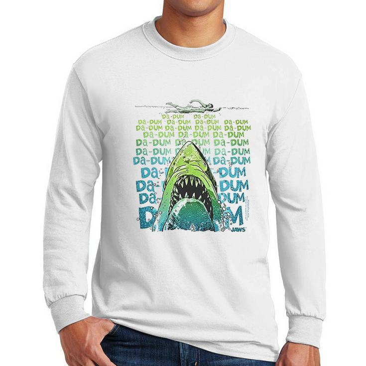 Jaws Shark Movie Dadum Theme Song Men Long Sleeve Tshirt