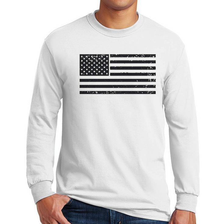 United States Of America Vintage Flag Usa American Marine Corp Force Usmc Men Long Sleeve Tshirt