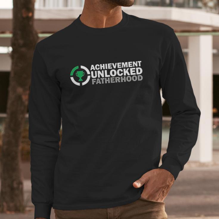 Achievement Unlocked Fatherhood And New Character Created Men Long Sleeve Tshirt