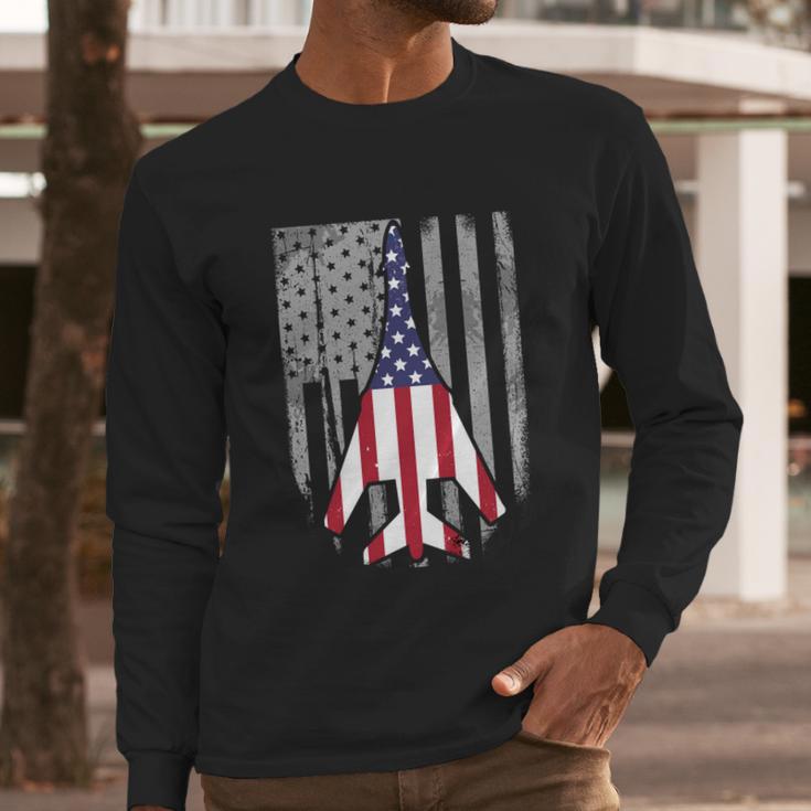 Air Force Supersonic Bgreat Gift1 Bomber Jet American Flag Squadron Gift Men Long Sleeve Tshirt