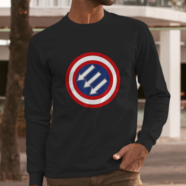 American Iron Front Retro Vintage Symbol Usa Flag Gifts Men Long Sleeve Tshirt