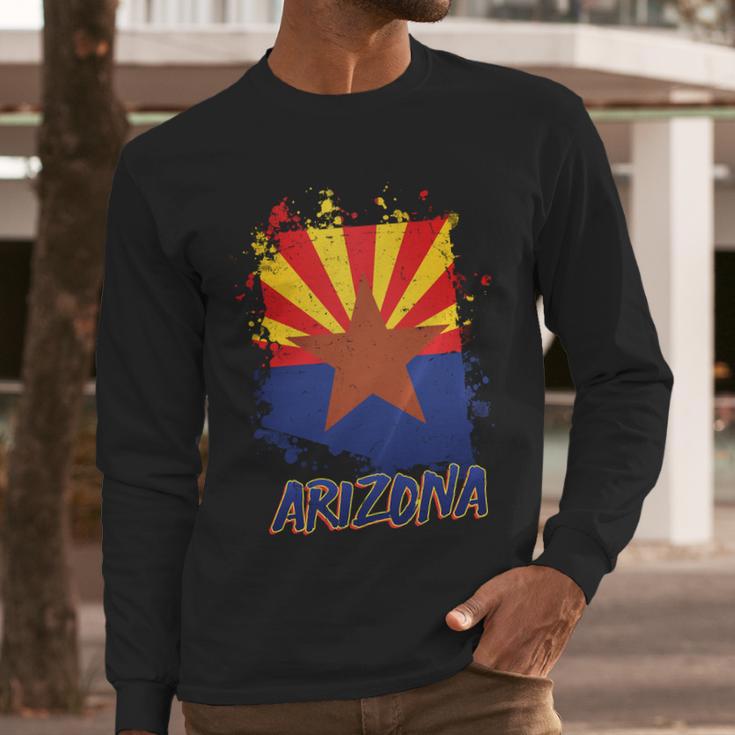 Arizona State Star Flag Men Long Sleeve Tshirt