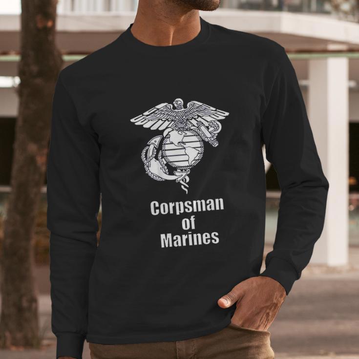 Back Design 8404 Fmf Corpsman Military Veteran Men Long Sleeve Tshirt