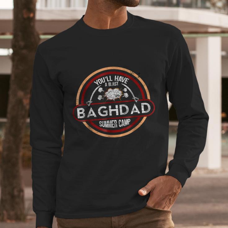 Baghdad Summer Camp Iraq War Veteran Military T-Shirt Men Long Sleeve Tshirt