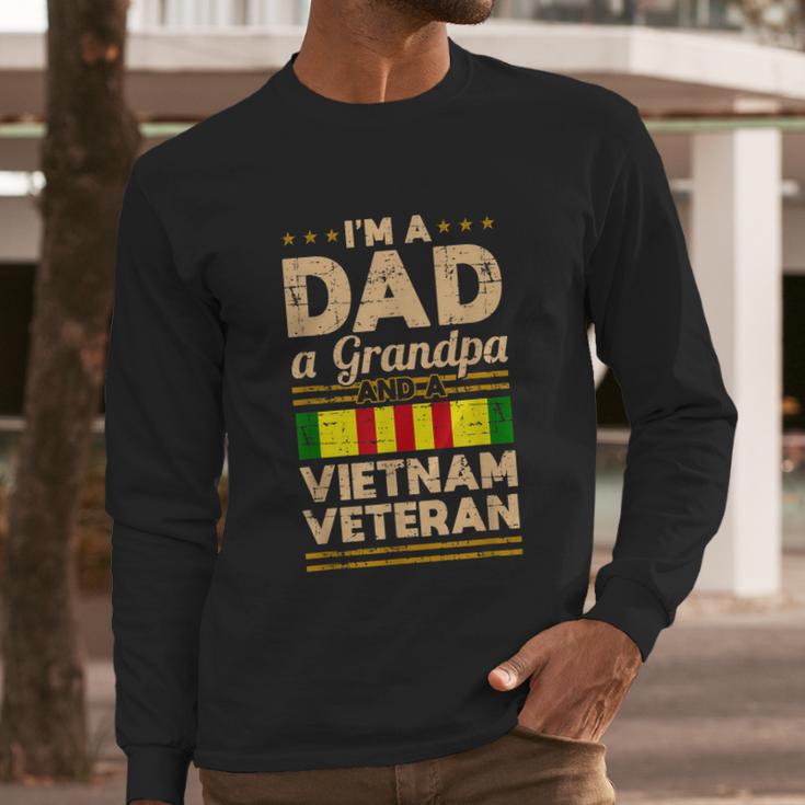 The Best Gift For Dad Grandpa Vietnam Veteran Vintage Shirt Mens Gift Men Long Sleeve Tshirt