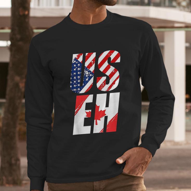 Canadian Flag American Usa Useh Canada Men Long Sleeve Tshirt