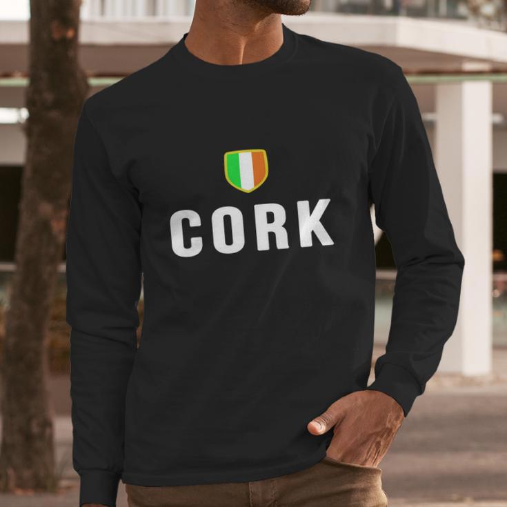 Cork Ireland Irish City Souvenir Eire FlagMen Long Sleeve Tshirt