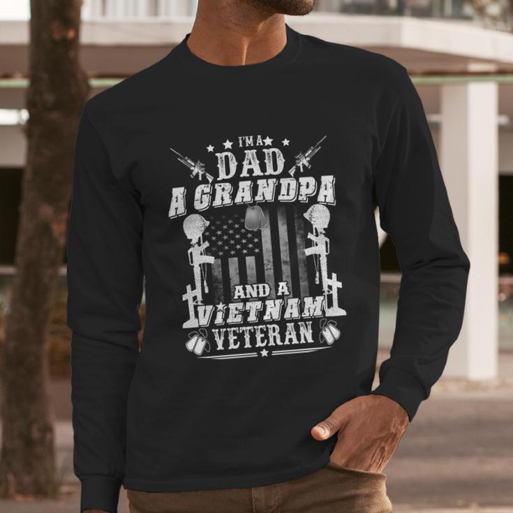 Im A Dad A Grandpa And Vietnam Veteran Graphic Design Printed Casual Daily Basic Men Long Sleeve Tshirt