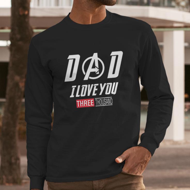 Dad I Love You 3000 Endgame Superhero Men Long Sleeve Tshirt