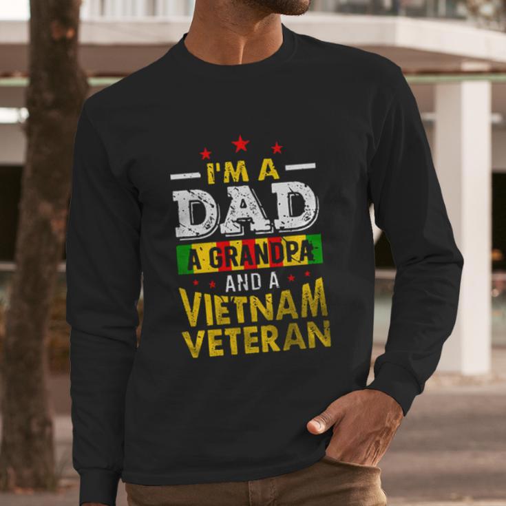 I Am A Dad And A Vietnam Veteran Enjoyable Gift 2022 Men Long Sleeve Tshirt