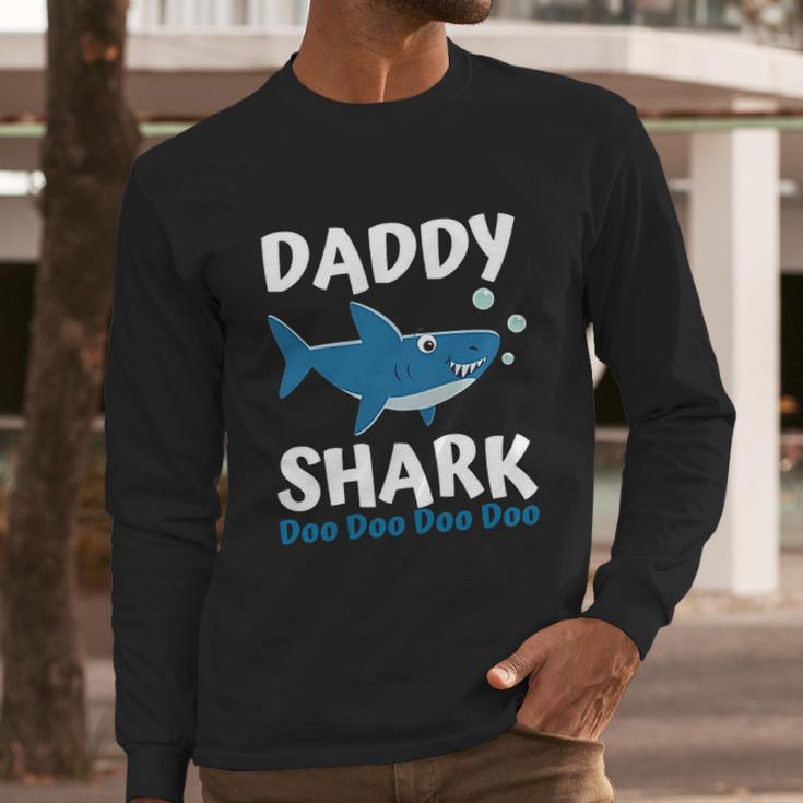 Daddy Shark Doo Doo Long Sleeve Family Shark Men Long Sleeve Tshirt