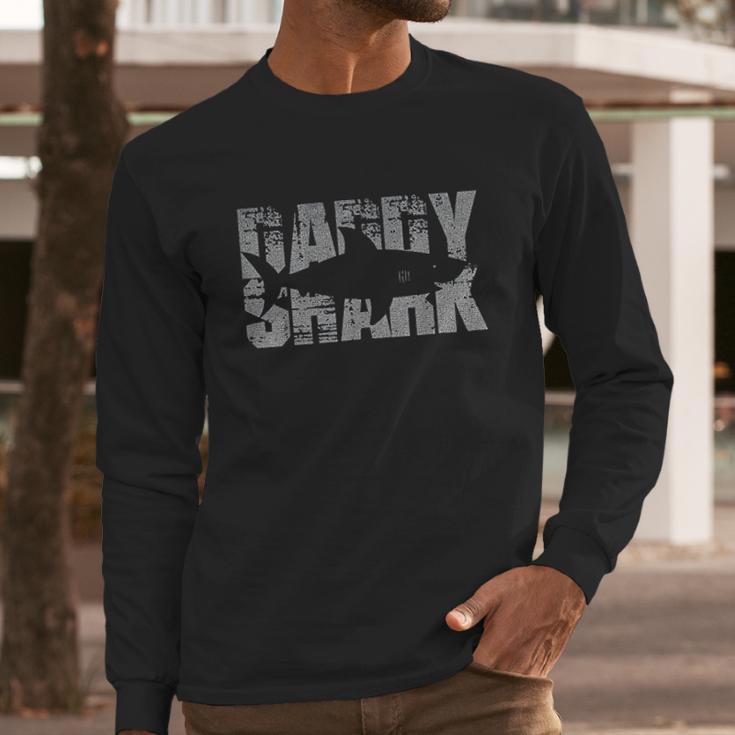 Daddy Shark Funny Shark Men Long Sleeve Tshirt