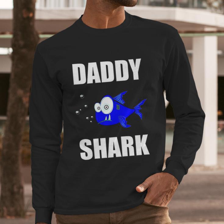 Daddy Shark Gift From Family Men Long Sleeve Tshirt