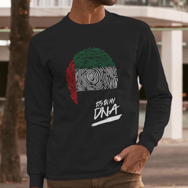 It Is In My Dna United Arab Emirates Baby Proud Country Flag Men Long Sleeve Tshirt