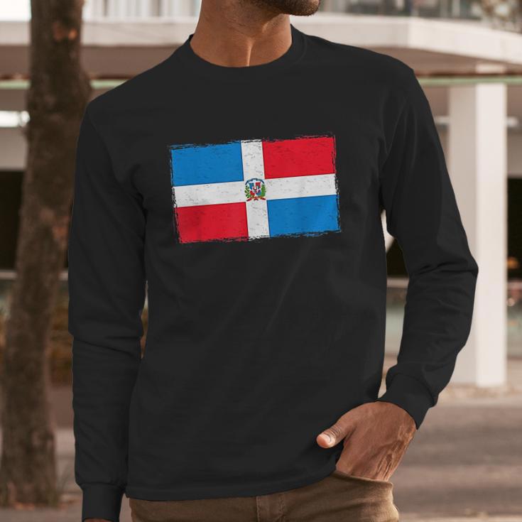 Dominican Republic Flag Carribbean Republica Dominicana Gift Men Long Sleeve Tshirt